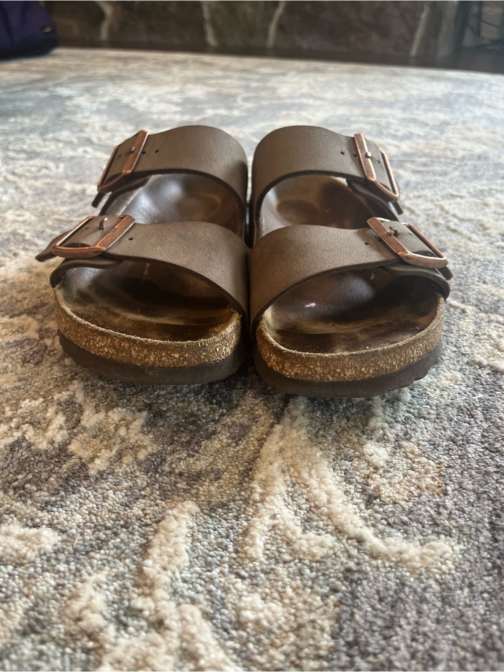 Birkenstock Women's Brown Double Strap Sandals with Copper Buckles 39 - Picture 8 of 8